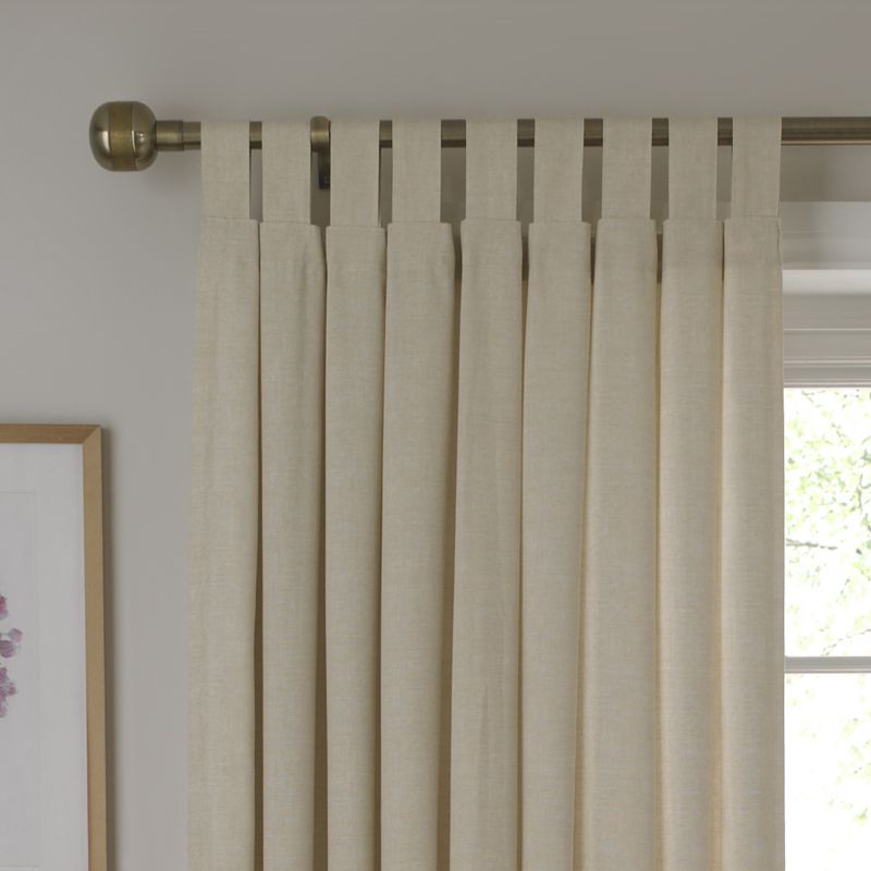 BandQ Tab Top Unlined Curtains Natural