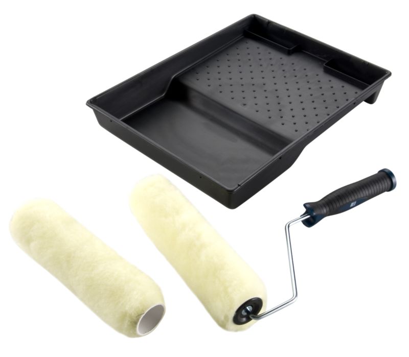 BandQ Comfort Grip Roller and Tray Set 9 inch