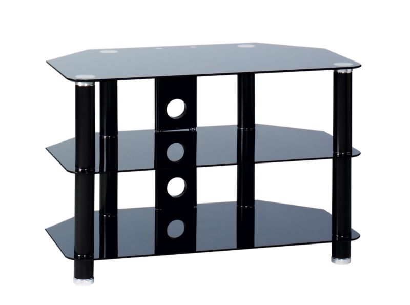 32inch 3 Shelf Black TV Stand