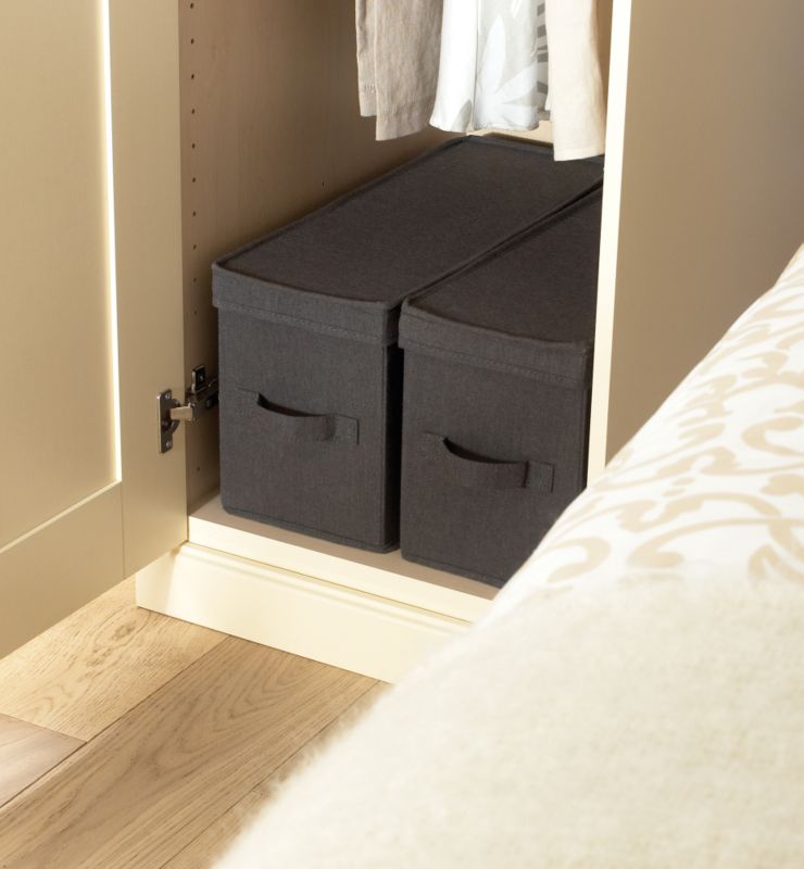 Cooke and Lewis Single Width Canvas Storage Box Grey