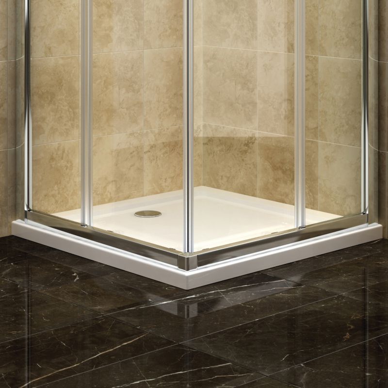 Unbranded Deluvio Low Profile Stone Square Shower Tray 800