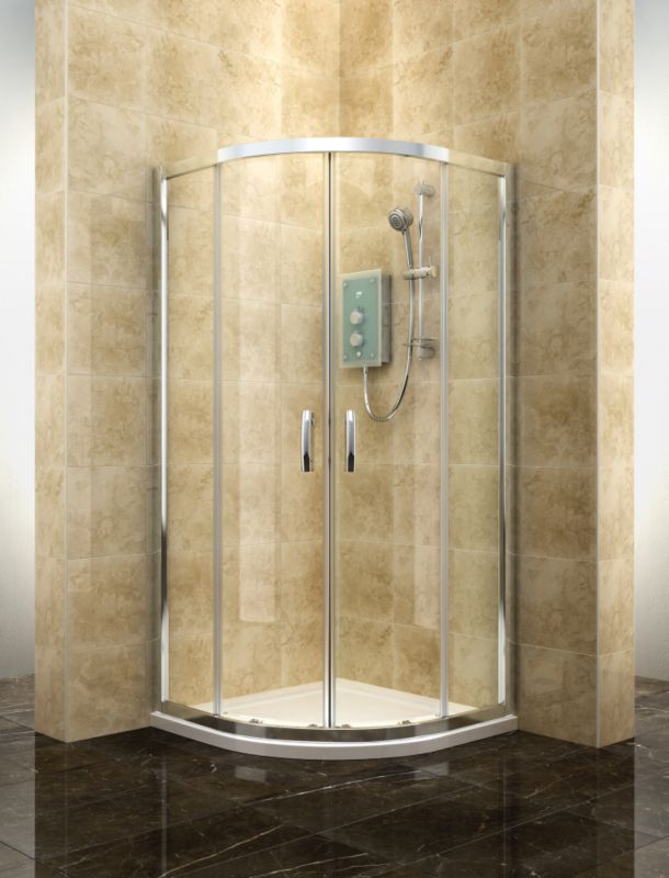 Cooke and Lewis Deluvio Quadrant Shower Tray (H)45 x (W)9 x (D)9mm