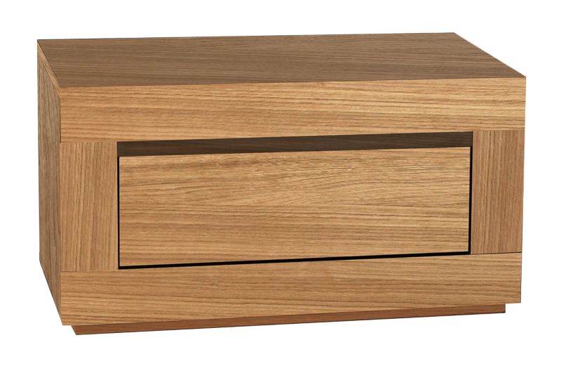 Chunky 1 Drawer Bedside Chest Oak Veneer