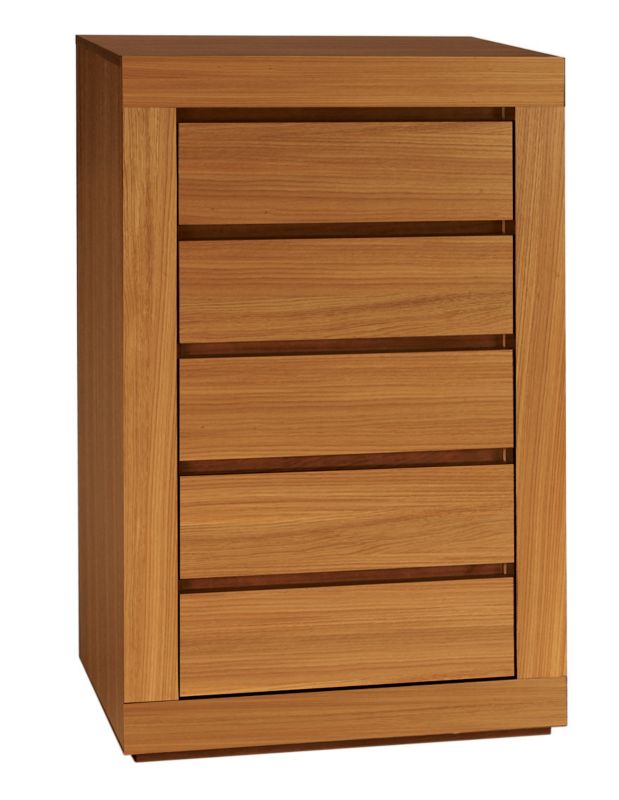 Chunky Walnut Effect 5 Drawer Chest