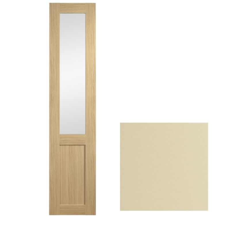 Cooke and Lewis Shaker Mirrored Full Height Door Cream