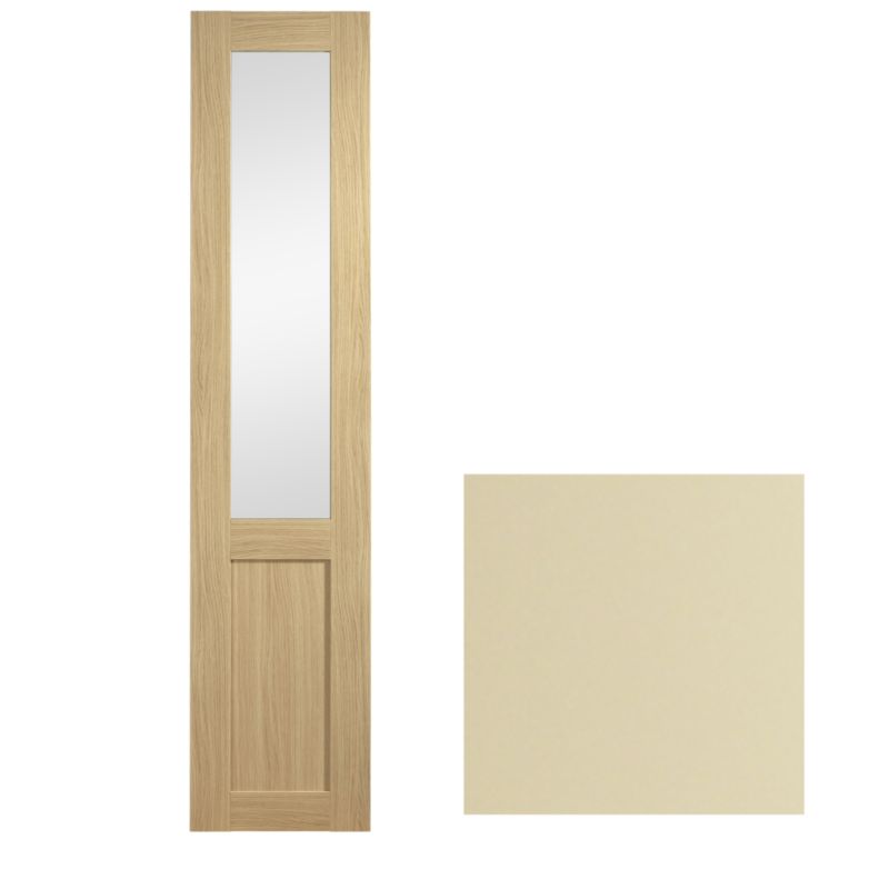 Cooke & Lewis Shaker Mirrored Full Height Door Cream