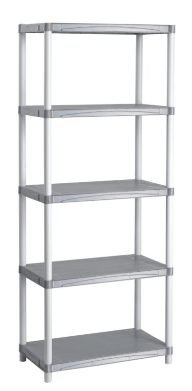 BandQ Universal 5 Tier Solid Shelf 17307255 Grey