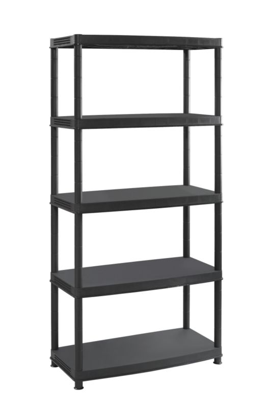 BandQ Mega 5 Tier Solid Shelf 17189802 Black