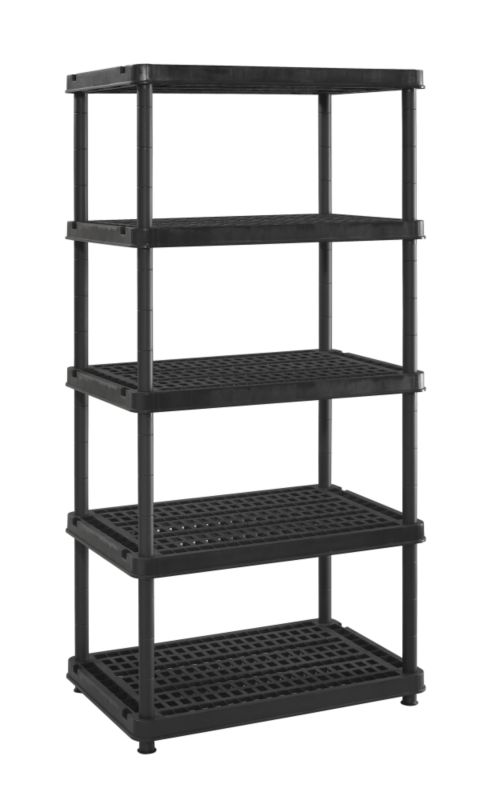 BandQ Mega 5 Tier Ventilated Shelf 17186093 Black