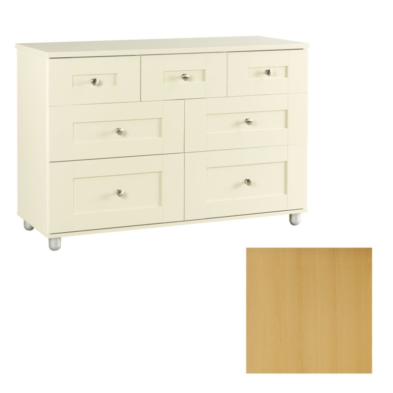 shaker 3 Over 4 Drawer Chest Maple Style