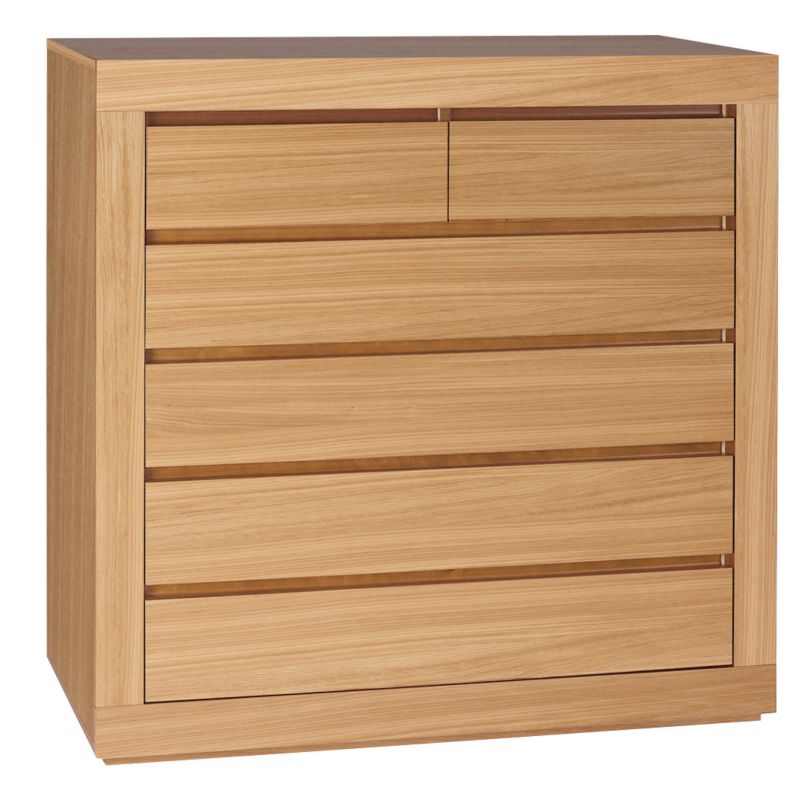 Chunky 2 Over 4 Chest Oak Veneer