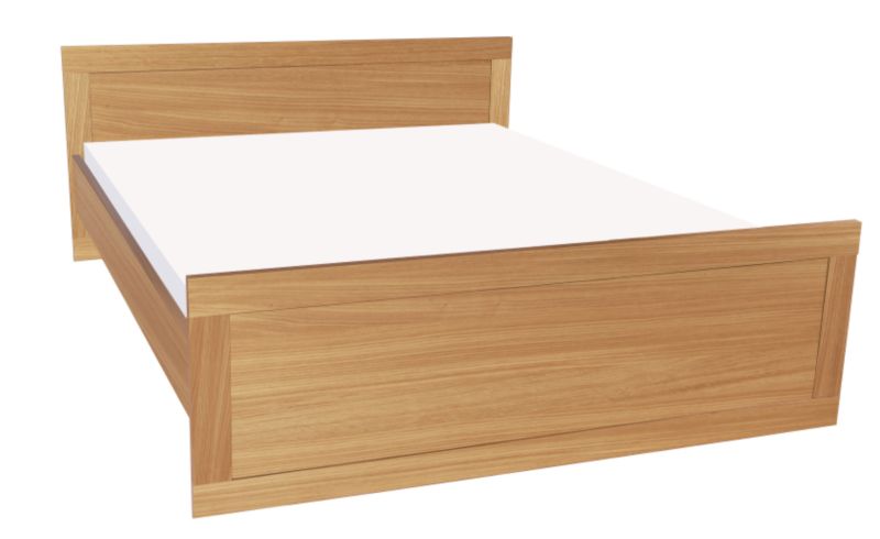 Chunky Kingsize Bed Frame Oak Veneer