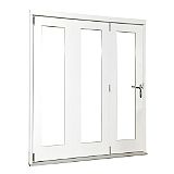 Save on this Wellington Softwood Fully Finished Reversible Sliding Folding Patio Door White BQWELL30SW Fits brickwork opening (H)2105 x (W)3005mm