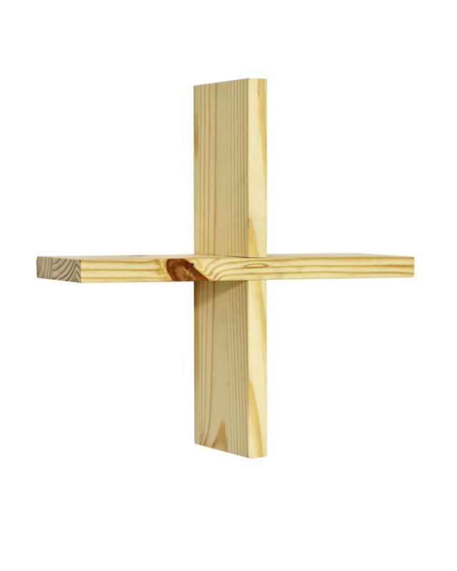 B&Q Value Pine Cross Shelf (H)430 x (W)430 x (D)130mm