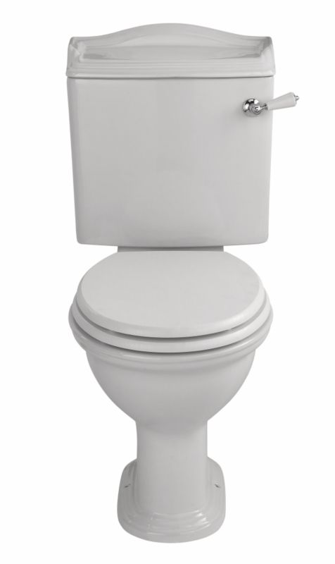 Cooke & Lewis Montague Close-Coupled WC with White Wooden Seat