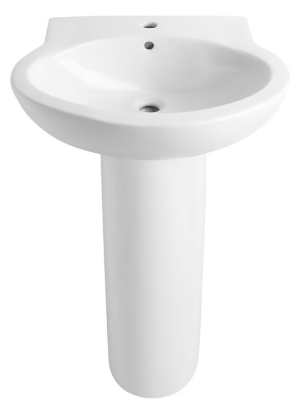 Cooke & Lewis Eleanor 1 Tap Hole Basin and Pedestal