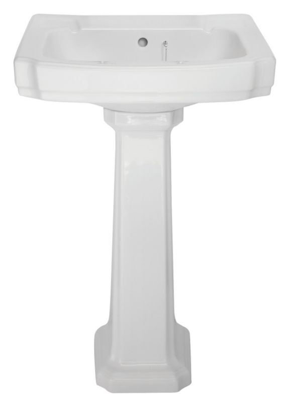 Cooke and Lewis Octavia 2 Tap Hole Basin and Full Pedestal