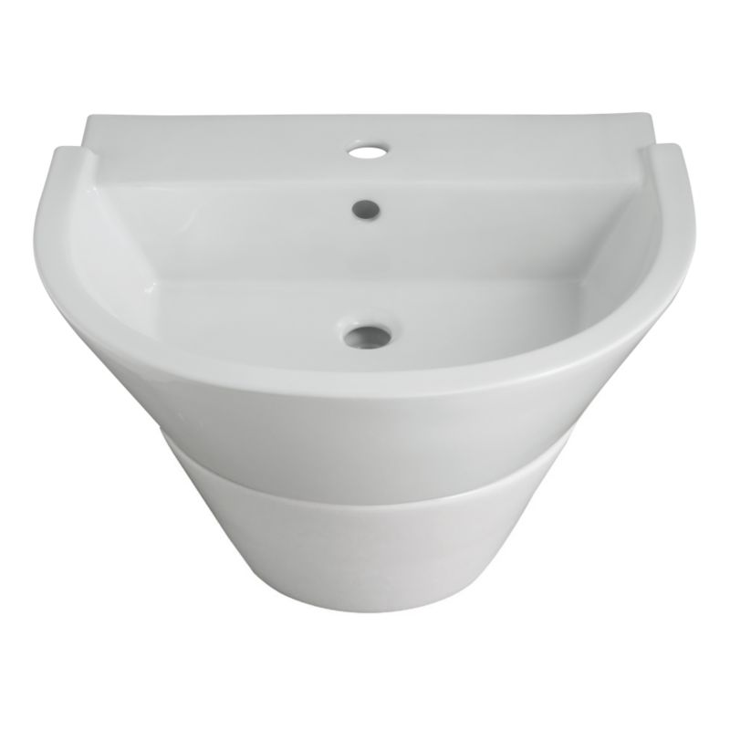 Cooke & Lewis Rosalind 1 Tap Hole Semi Pedestal Basin