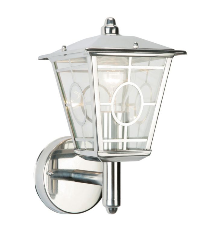 Triton 1lt Wall 34066 Chrome effect plate and clear glass 60W