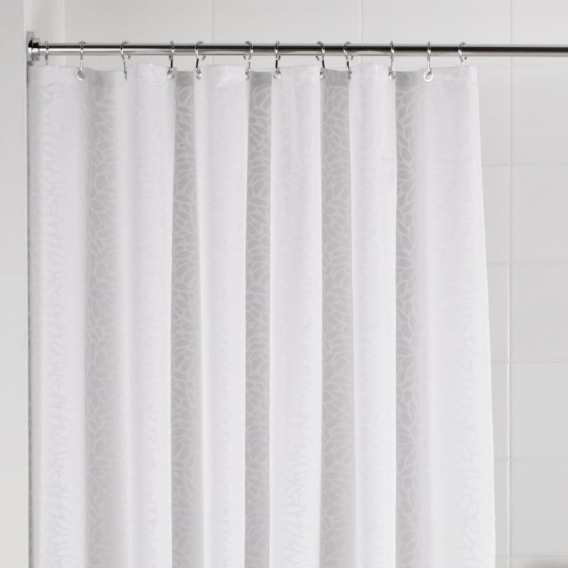 White Petals Shower Curtain