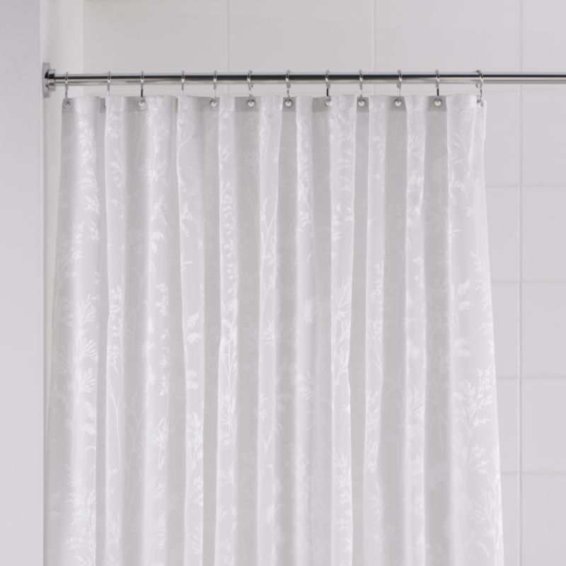 White Hampton Shower Curtain