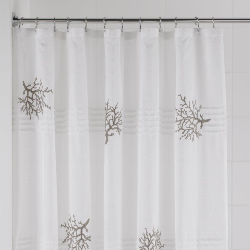 Cooke & Lewis Coral Shower Curtain and Basket