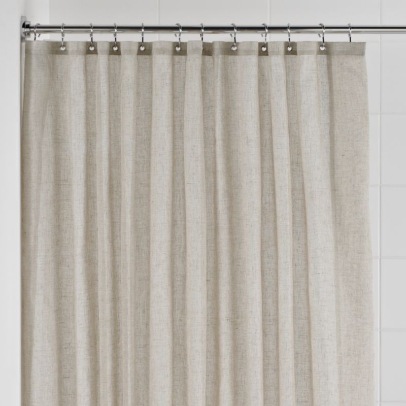 Cooke & Lewis Linen Shower Curtain and Basket