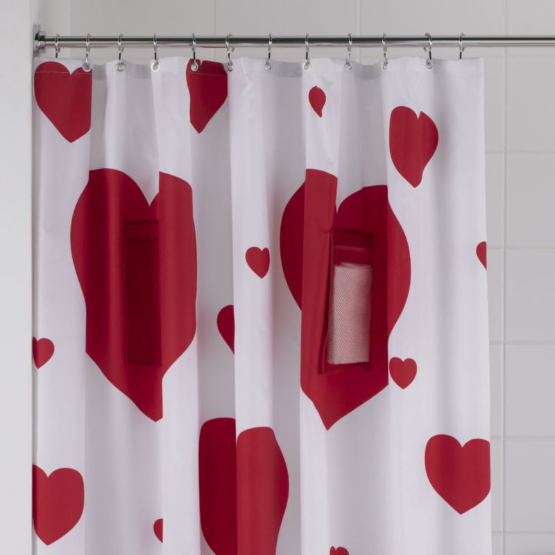 Cooke and Lewis Useful Hearts Shower Curtains