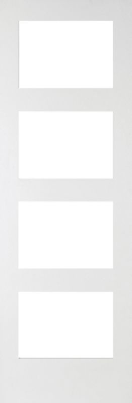 B&Q 6 Door Room Divider - Primed 4 Light Glazed White 366cm (W)