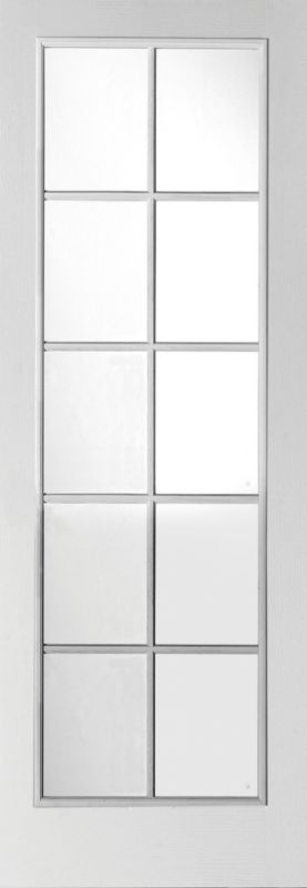 B&Q 6 Door Room Divider - Primed 10 Light Glazed White 366cm (W)