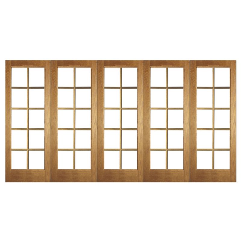 Save on this B&Q 5 Door Room Divider - 10 Light Glazed Oak 305cm (W)