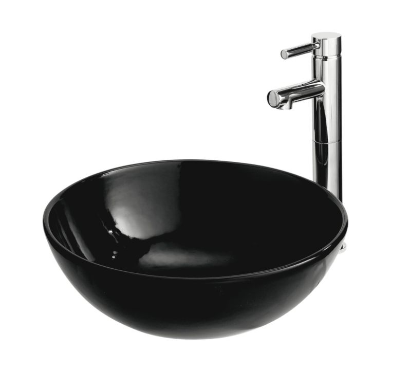 Cooke & Lewis Countertop Basin Black