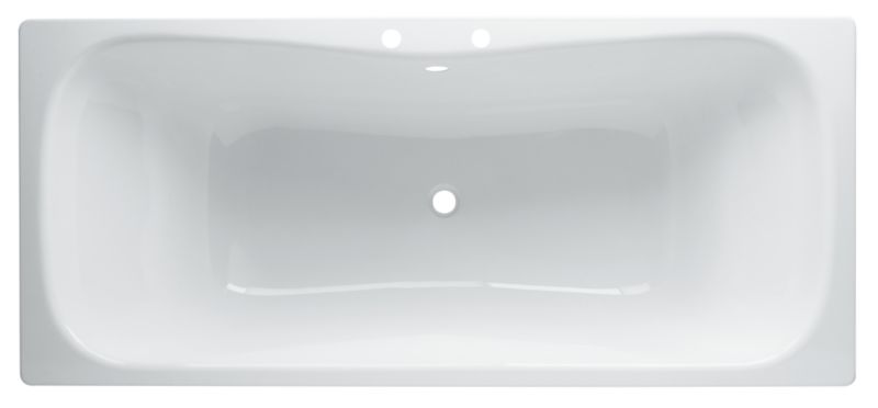 Cooke and Lewis Barbican 2 Tap Hole Twin Ended Steel Bath