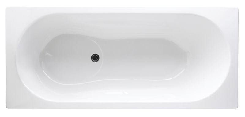 Cooke and Lewis Barbican 2 Tap Hole Luxury Steel Bath 1700mm
