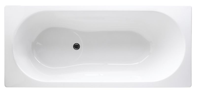 Cooke and Lewis Barbican 2 Tap Hole Luxury Steel Bath 1600mm