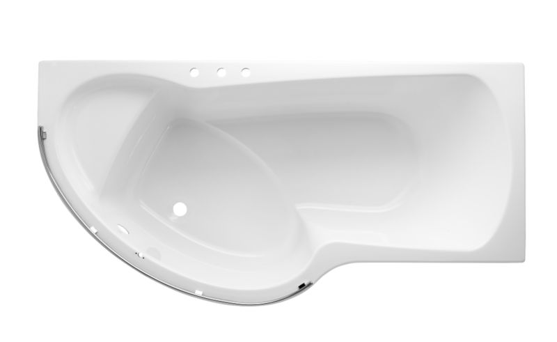 Cooke amp Lewis Adelphi Luxury Curved Showerbath Right Hand