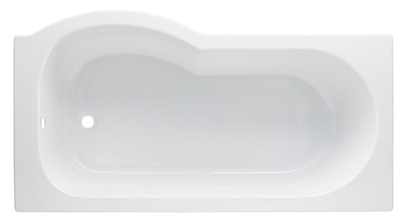 Cooke and Lewis Adelphi Curved Showerbath Petite Left Handed