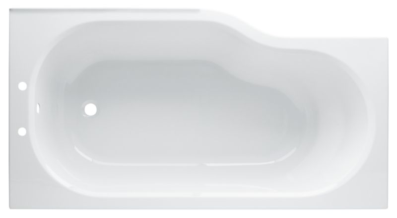 Cooke amp Lewis Adelphi Standard 2 Tap Hole Acrylic Showerbath Right Hand 1500mm