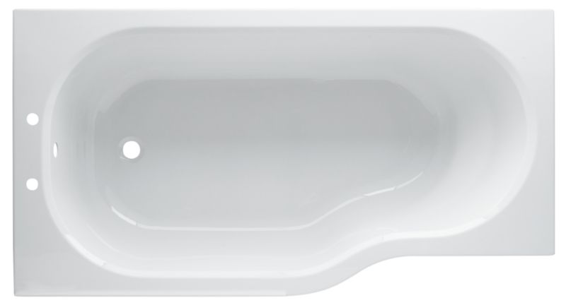 Cooke amp Lewis Adelphi Standard 2 Tap Hole Acrylic Showerbath Left Hand 1500mm