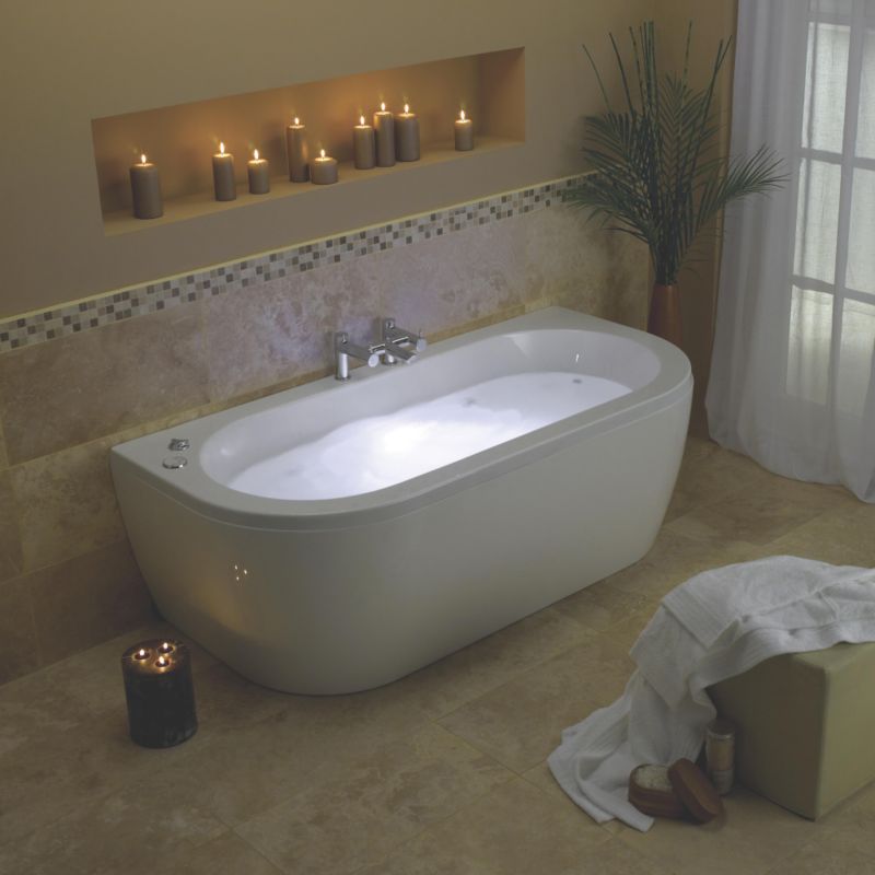 Cooke & Lewis Luxury 6 Jet & LED Whirlpool System Chrome