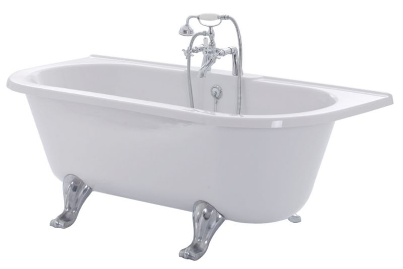 Cooke and Lewis Duchess 4 Tap Hole Back to the Wall Freestanding Bath