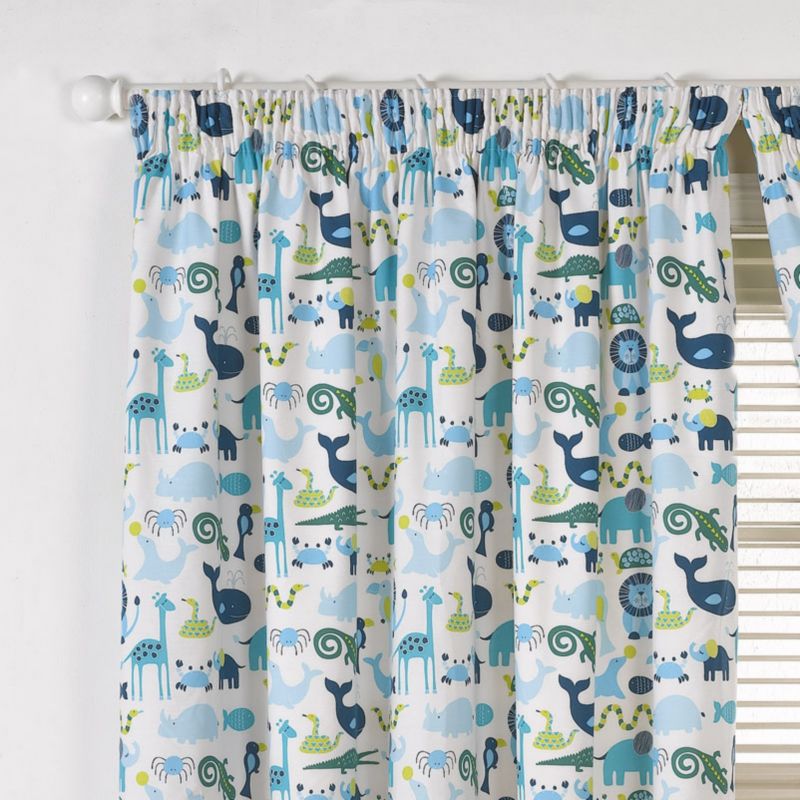 animal Circus Pleated Curtains with Matching