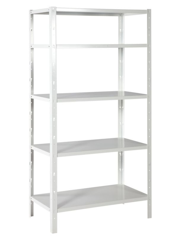 B&Q Good 5 Tier Boltless Shelf White