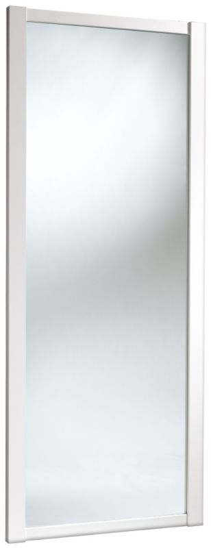 Mirrored Sliding Wardrobe Door White (W)762mm