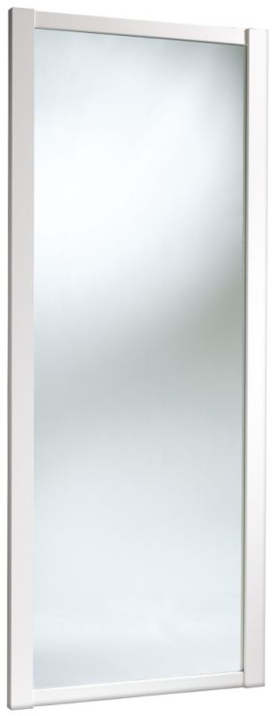 Mirrored Sliding Wardrobe Door White 762mm