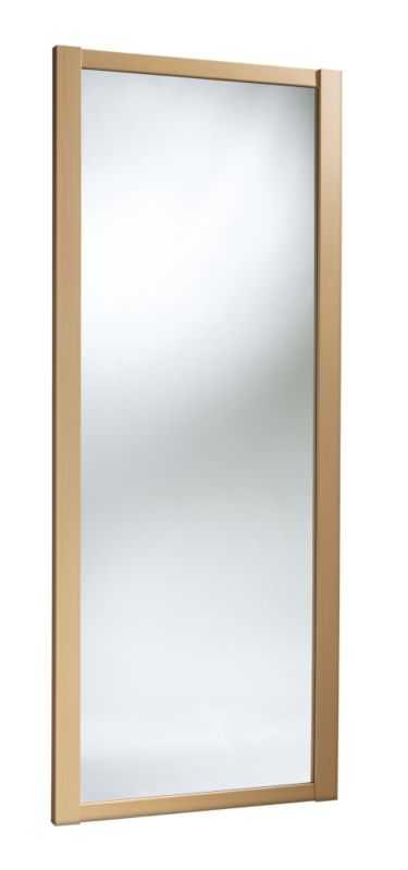 Mirrored Sliding Wardrobe Door Beech Style 914mm