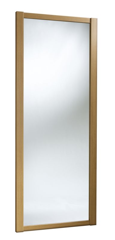 Mirrored Sliding Wardrobe Door Oak Style 914mm