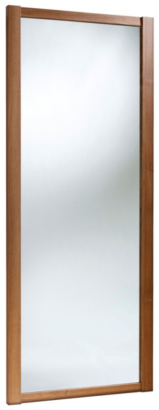 Mirrored Sliding Wardrobe Door Walnut Style 914mm