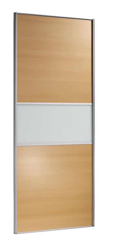 Contemporary Sliding Wardrobe Door Beech StyleGlass 914mm