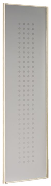 Mirrored Sliding Wardrobe Door Printed Small Circles Silver Effect Frame 610mm